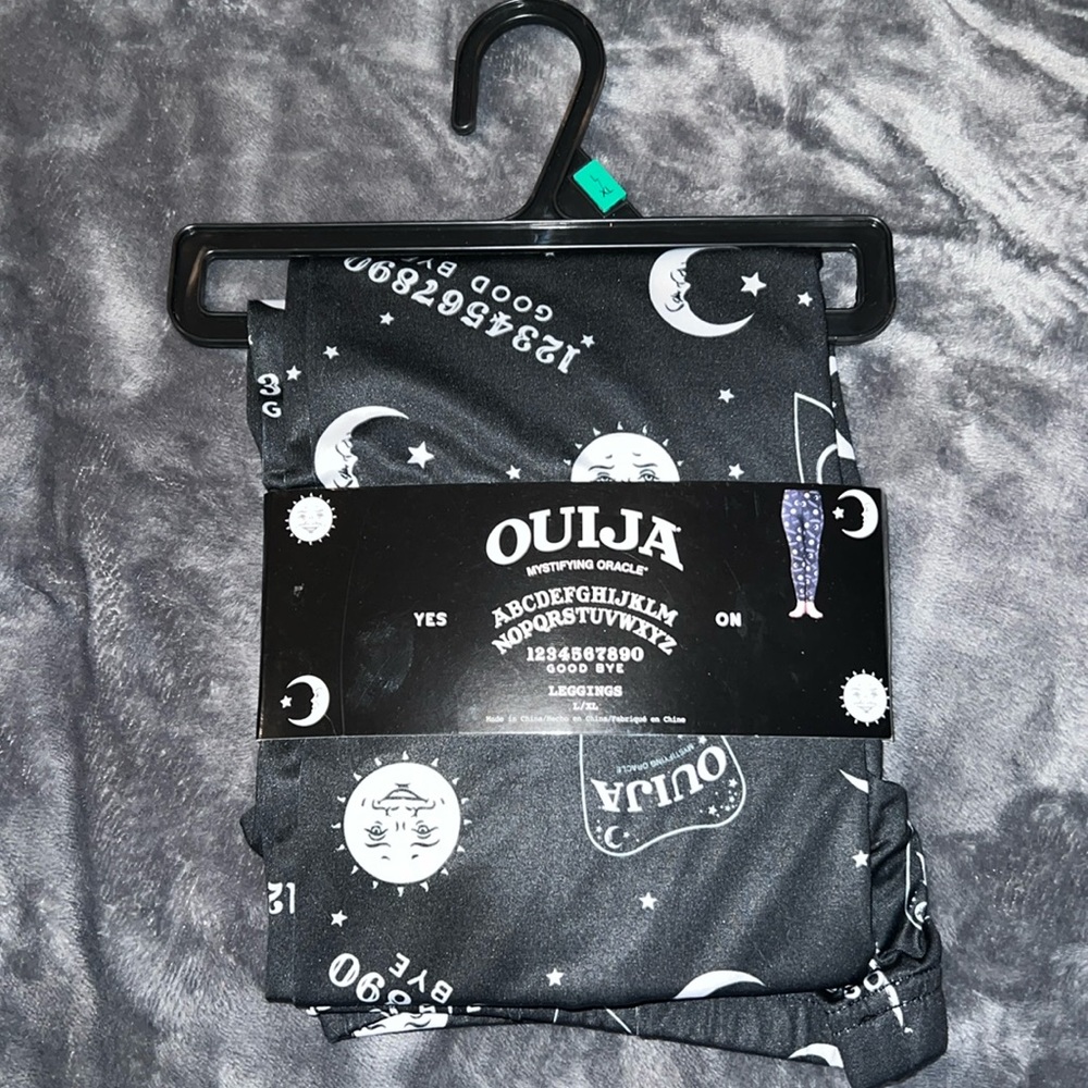 Ouija oracle black white print leggings new in package L/XL